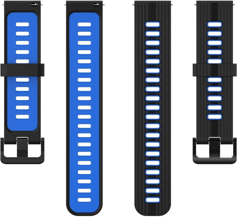 woobles Band for Samsung Galaxy Watch4/Active2,Silicone Watch Replacement Band Strap Soft Sports Wristband Strap Compatible with Galaxy Watch4/Active2,5.5-8.7in,20mm (Blue) - Image 3